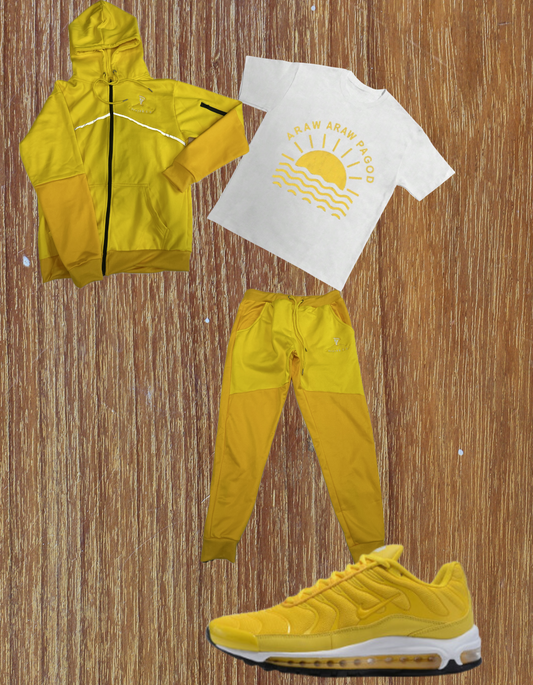 Yellow Zip Up Track Suit